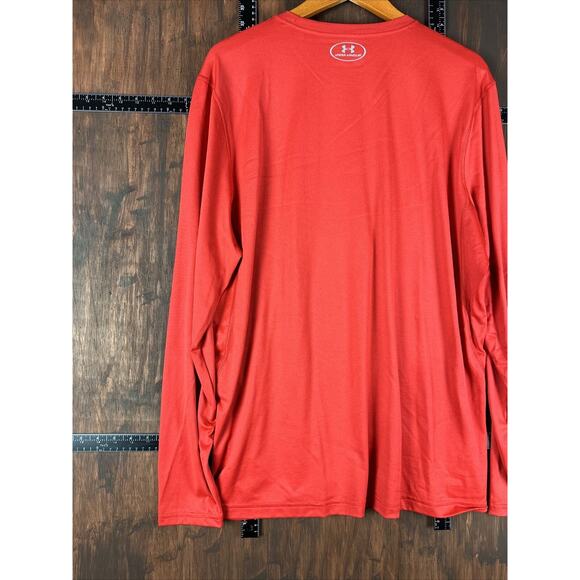 XL Under Armour Texas Tech Shirt Long Sleeve Loose Stretch Red Mens XL NCAA EUC - Picture 7 of 7